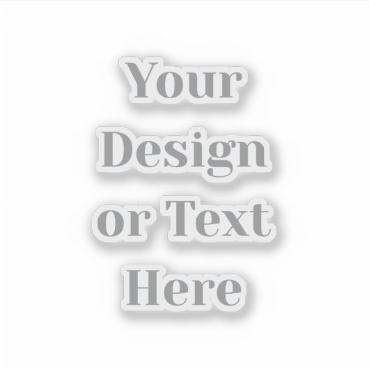 Customizable Your Design or Text Here Personalized Sticker (Voorkant)