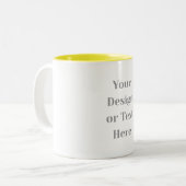 Customizable Your Design or Text Here Personalized Tweekleurige Koffiemok (Voorkant links)