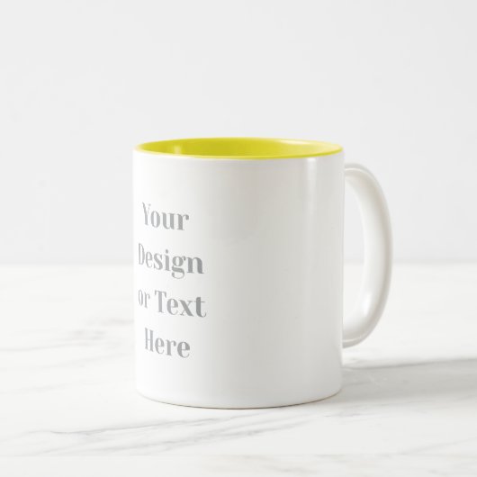 Customizable Your Design or Text Here Personalized Tweekleurige Koffiemok (Voorkant rechts)