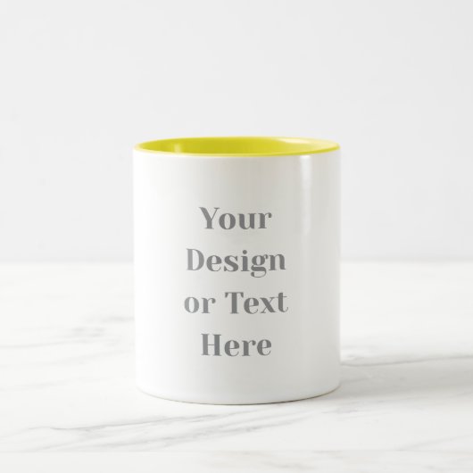 Customizable Your Design or Text Here Personalized Tweekleurige Koffiemok (Center)