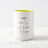 Customizable Your Design or Text Here Personalized Tweekleurige Koffiemok (Center)