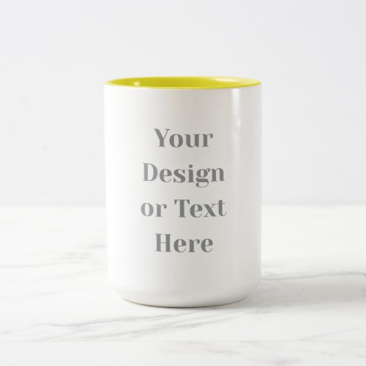 Customizable Your Design or Text Here Personalized Tweekleurige Koffiemok (Center)