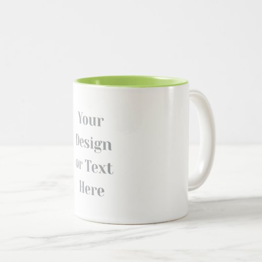 Customizable Your Design or Text Here Personalized Tweekleurige Koffiemok (Voorkant rechts)