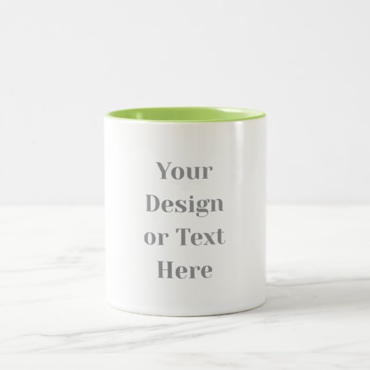 Customizable Your Design or Text Here Personalized Tweekleurige Koffiemok (Center)