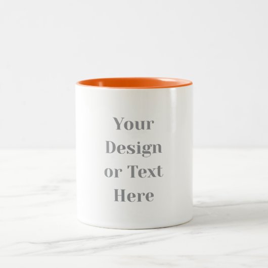 Customizable Your Design or Text Here Personalized Tweekleurige Koffiemok (Center)