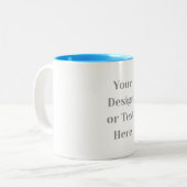 Customizable Your Design or Text Here Personalized Tweekleurige Koffiemok (Voorkant links)