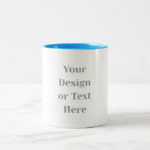 Customizable Your Design or Text Here Personalized Tweekleurige Koffiemok (Center)