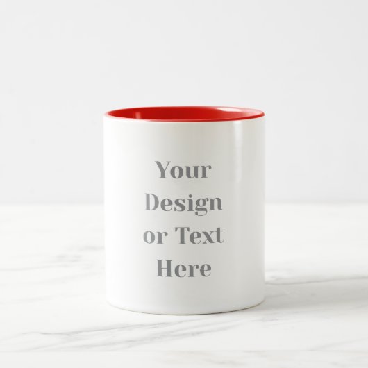Customizable Your Design or Text Here Personalized Tweekleurige Koffiemok (Center)
