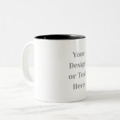 Customizable Your Design or Text Here Personalized Tweekleurige Koffiemok (Voorkant links)