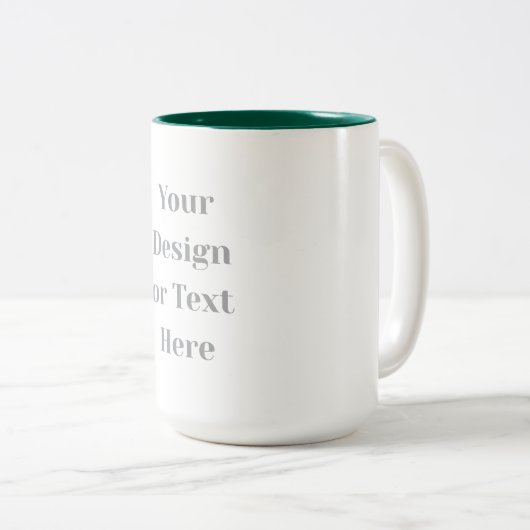 Customizable Your Design or Text Here Personalized Tweekleurige Koffiemok (Voorkant rechts)