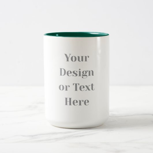 Customizable Your Design or Text Here Personalized Tweekleurige Koffiemok (Center)