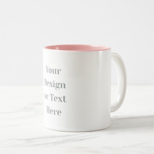 Customizable Your Design or Text Here Personalized Tweekleurige Koffiemok (Voorkant rechts)