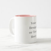 Customizable Your Design or Text Here Personalized Tweekleurige Koffiemok (Voorkant links)