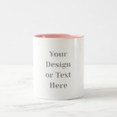 Customizable Your Design or Text Here Personalized Tweekleurige Koffiemok (Center)