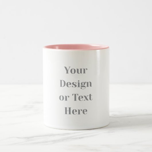 Customizable Your Design or Text Here Personalized Tweekleurige Koffiemok (Center)
