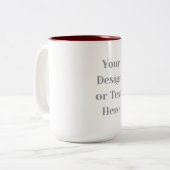 Customizable Your Design or Text Here Personalized Tweekleurige Koffiemok (Voorkant links)
