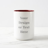 Customizable Your Design or Text Here Personalized Tweekleurige Koffiemok (Center)