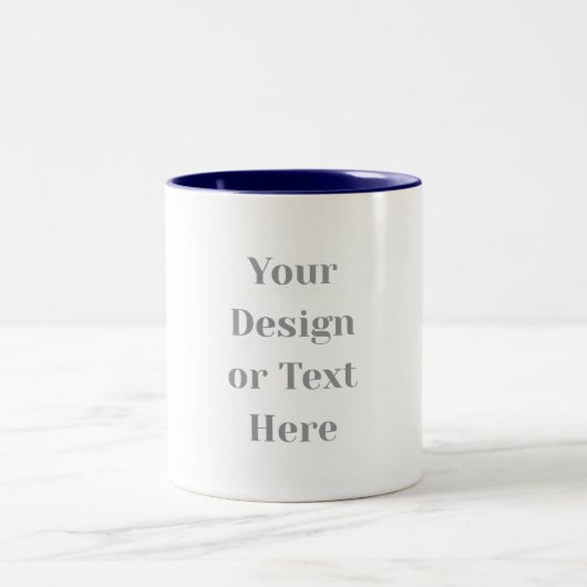 Customizable Your Design or Text Here Personalized Tweekleurige Koffiemok (Center)