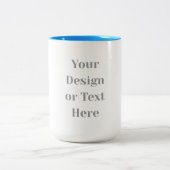 Customizable Your Design or Text Here Personalized Tweekleurige Koffiemok (Center)