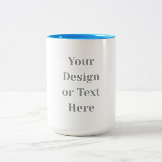 Customizable Your Design or Text Here Personalized Tweekleurige Koffiemok (Center)