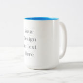 Customizable Your Design or Text Here Personalized Tweekleurige Koffiemok (Voorkant rechts)