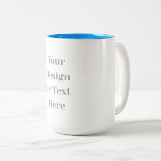 Customizable Your Design or Text Here Personalized Tweekleurige Koffiemok (Voorkant rechts)