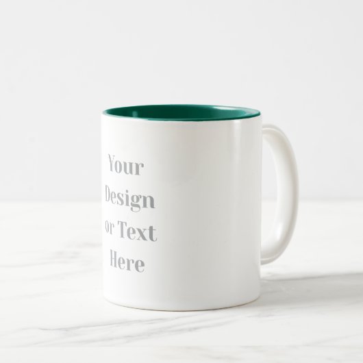 Customizable Your Design or Text Here Personalized Tweekleurige Koffiemok (Voorkant rechts)