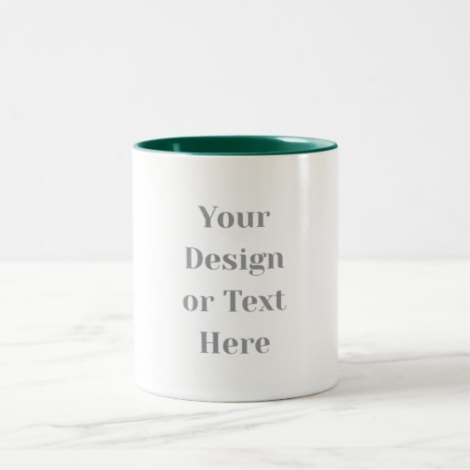 Customizable Your Design or Text Here Personalized Tweekleurige Koffiemok (Center)
