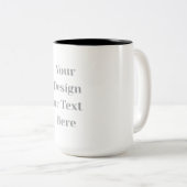 Customizable Your Design or Text Here Personalized Tweekleurige Koffiemok (Voorkant rechts)