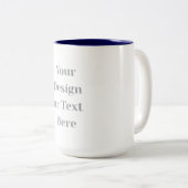 Customizable Your Design or Text Here Personalized Tweekleurige Koffiemok (Voorkant rechts)