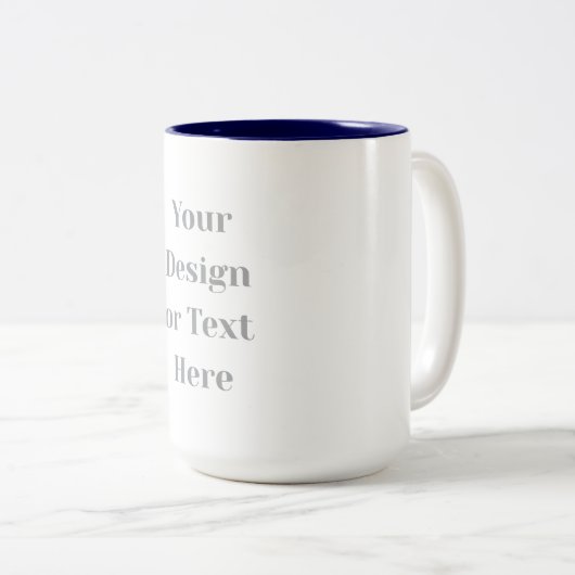 Customizable Your Design or Text Here Personalized Tweekleurige Koffiemok (Voorkant rechts)