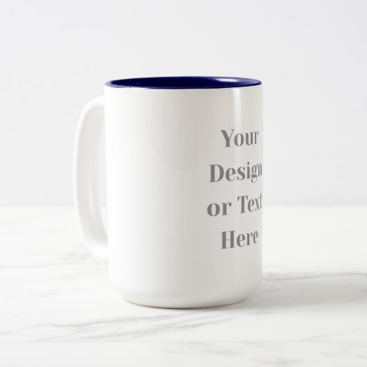 Customizable Your Design or Text Here Personalized Tweekleurige Koffiemok (Voorkant links)
