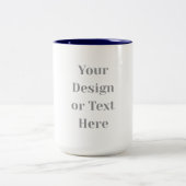 Customizable Your Design or Text Here Personalized Tweekleurige Koffiemok (Center)