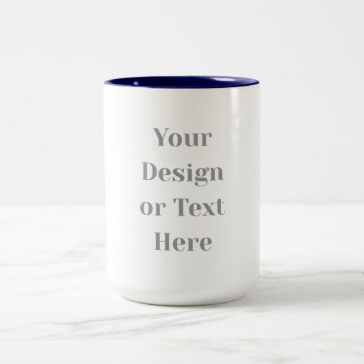 Customizable Your Design or Text Here Personalized Tweekleurige Koffiemok (Center)