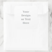 Customizable Your Design or Text Here Personalized Vierkante Sticker (Tas)