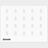 Customizable Your Design or Text Here Personalized Vierkante Sticker (Vel)