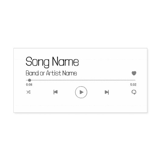 Customizable Your Favorite Music Rubberstempel (Afrduk)