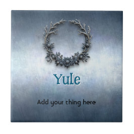 Customizable Yule Ceramic Tile Tegeltje
