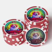 Customize 2026 Cutest Loyal Christmas Dog Poker Chips (Opstapeling)