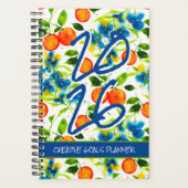 Customize 2026 Oranges & Blue Blossoms Planner (Voorkant)