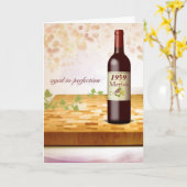 Customize-a-Birth-Year Kaart met wijnthema's (Gele Bloem)