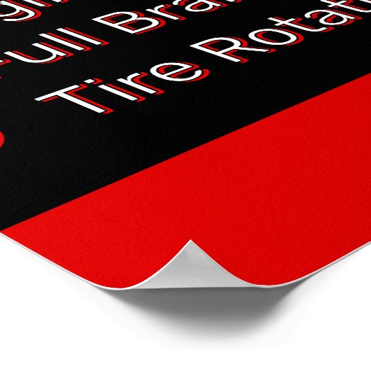 Customize Auto Repair Garage Service List With Log Poster (Hoek)