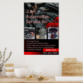 Customize Auto Repair Garage Service List With Log Poster (Keuken)