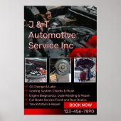 Customize Auto Repair Garage Service List With Log Poster (Voorkant)