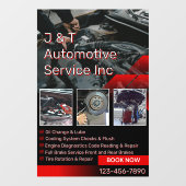 Customize Auto Repair Garage Service List With Log Raamsticker (Vel)