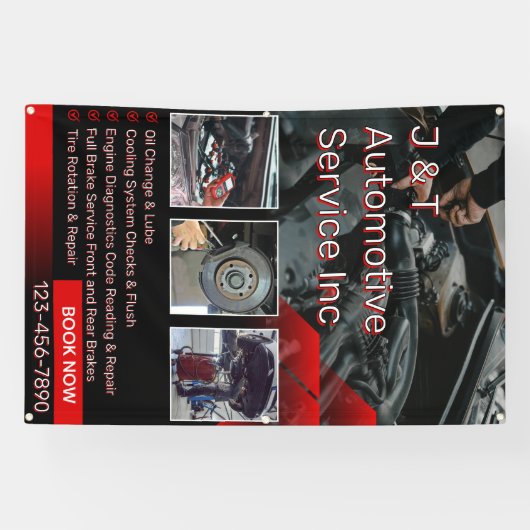 Customize Auto Repair Garage Service List With Log Spandoek (Horizontaal)