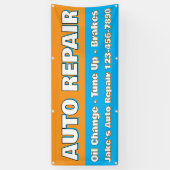 Customize Auto Repair Service Brakes Oil Change Spandoek (Verticaal)