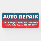 Customize Auto Repair Service Brakes Oil Change Spandoek (Horizontaal)