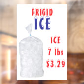 Customize Bags of Ice For Sale Weight Price Raamsticker (Vel 2)