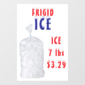 Customize Bags of Ice For Sale Weight Price Raamsticker (Vel)